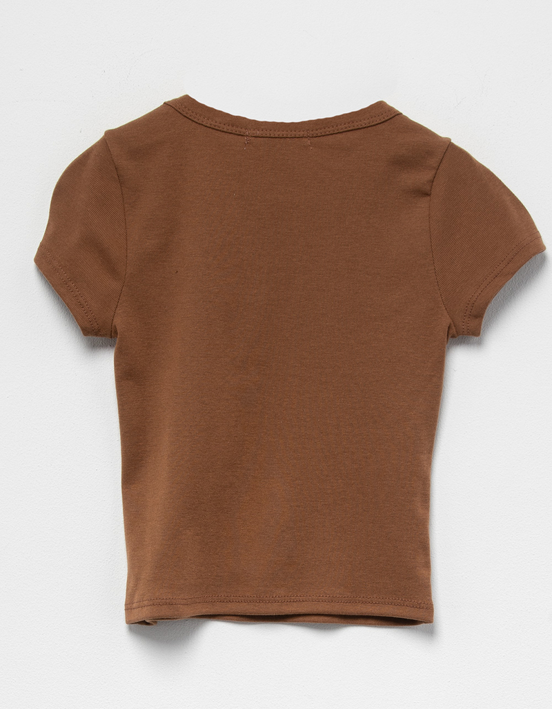 FULL TILT Western Skeleton Girls Baby Tee image number 1