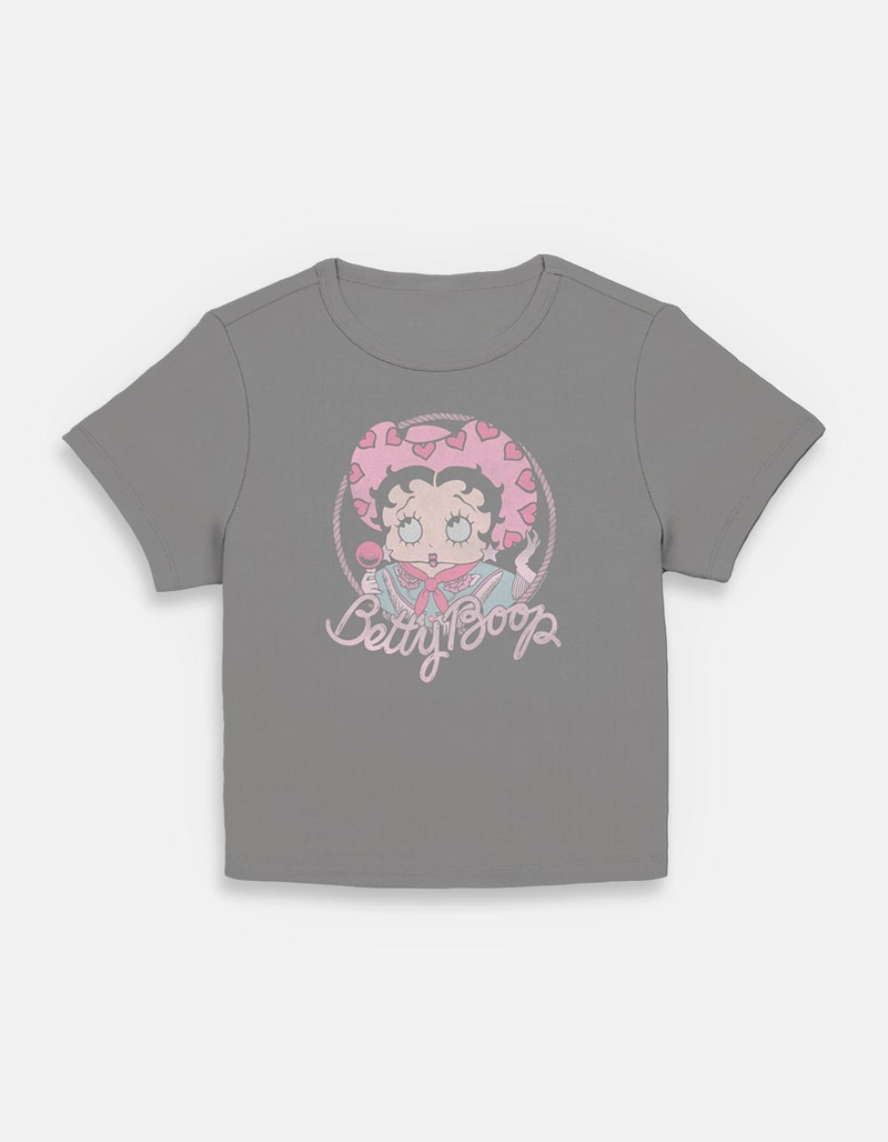 BETTY BOOP Cowgirl Hearts Womens Baby Tee image number 0