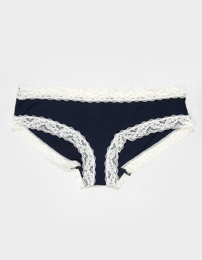 FULL TILT Rib Lace Trim Cheeky Panties image number 0