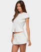 EDIKTED Yelena Lacey Button Up Top image number 2