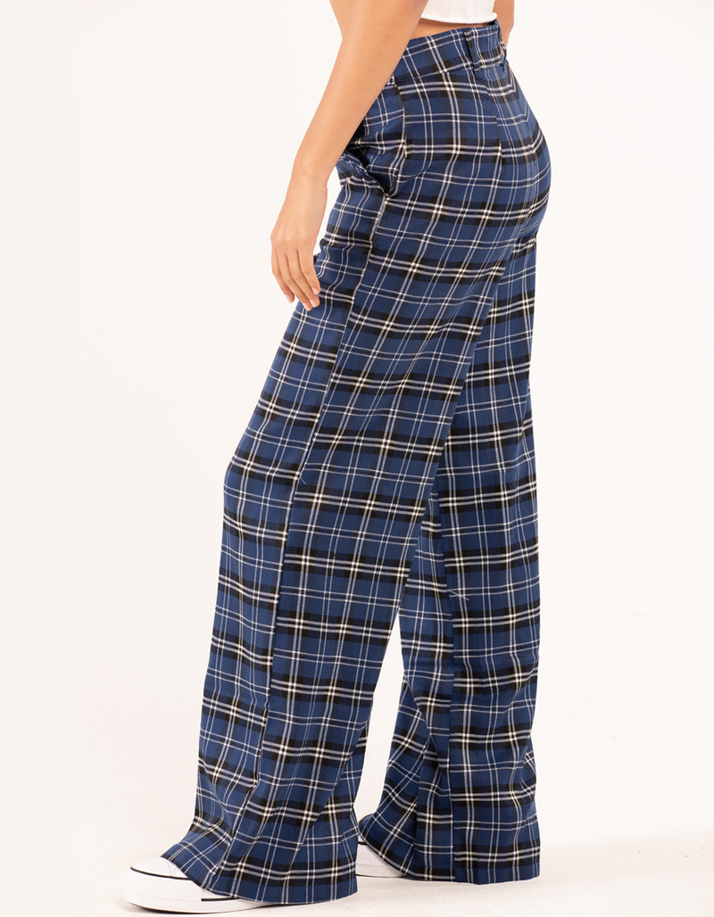 RSQ Womens Wide Leg Plaid Pants image number 2