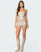 EDIKTED Wavy Baby Sequin Micro Shorts image number 2