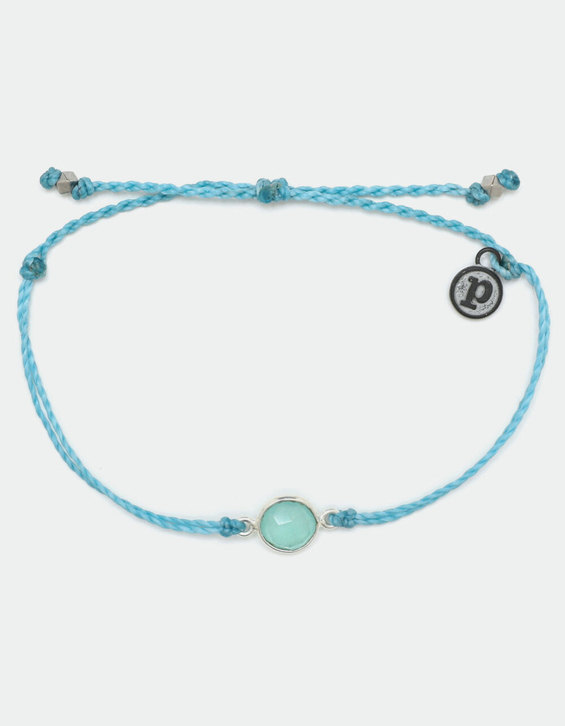 PURA VIDA Silver Aqua Stone Bracelet image number 0