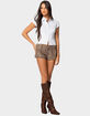 EDIKTED Phoeby Houndstooth Plaid Shorts image number 3
