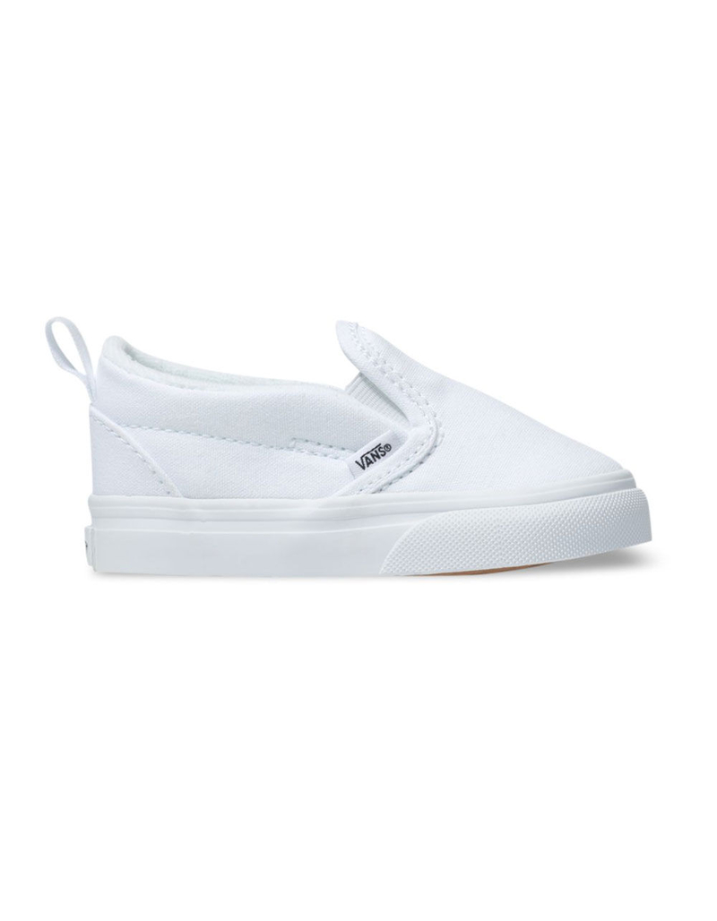 VANS Toddler Slip-On White Velcro Shoes image number 3