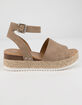 SODA Topic Natural Womens Espadrille Flatform Sandals image number 2