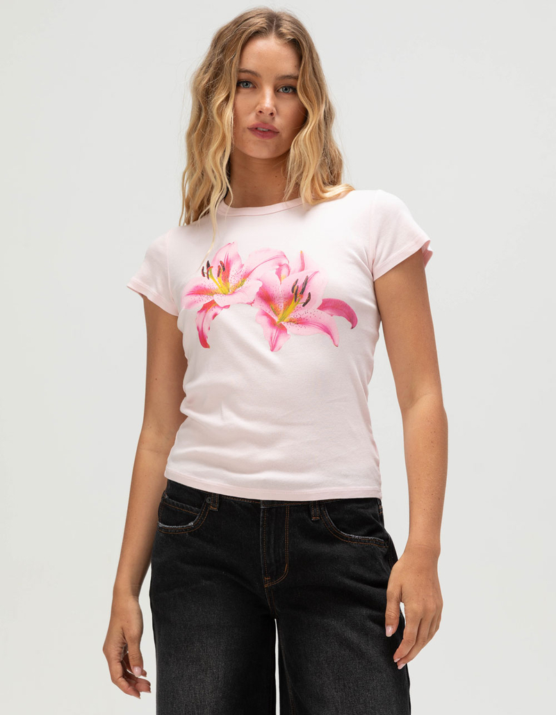 FULL TILT Lily Womens Baby Tee image number 4
