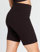FULL TILT High Waisted Black Womens Biker Shorts image number 2