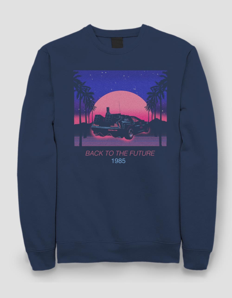 BACK TO THE FUTURE 1985 Neon Unisex Crewneck Sweatshirt image number 0