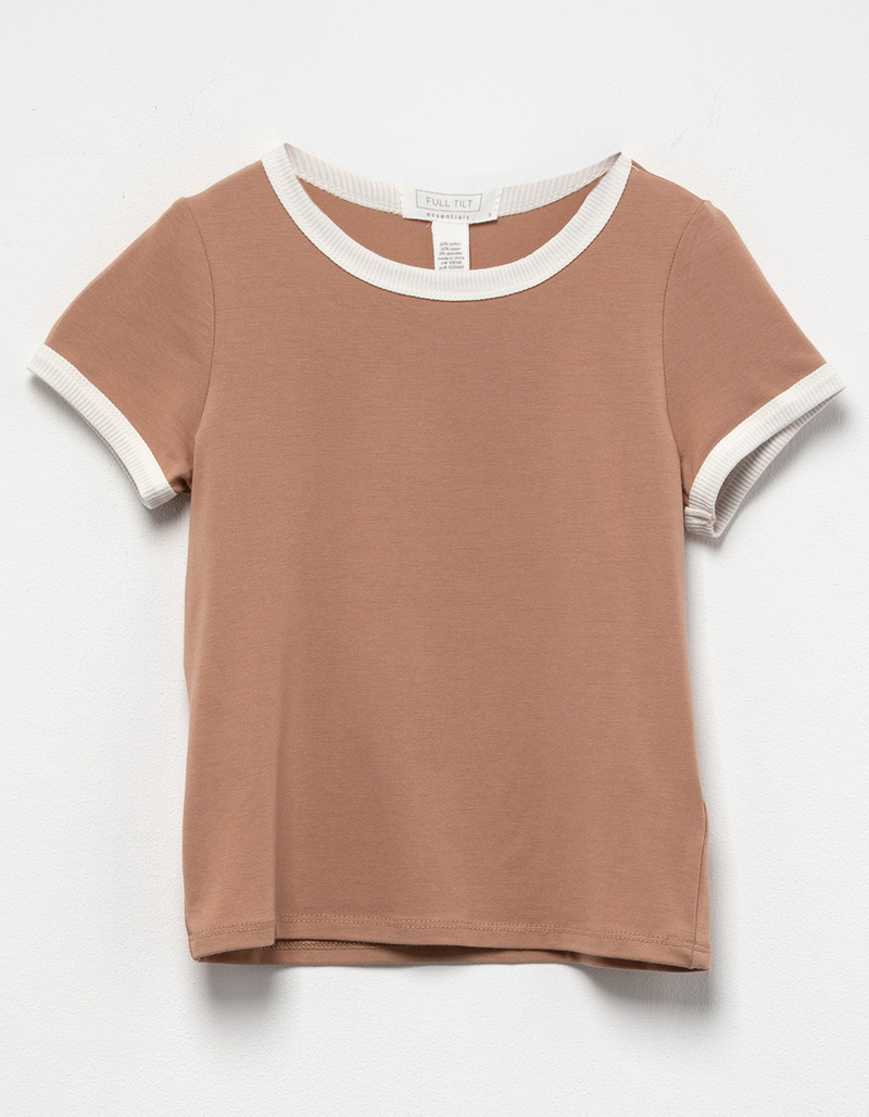 FULL TILT Essentials Girls Ringer Tee image number 1