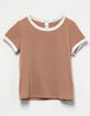 FULL TILT Essentials Girls Ringer Tee image number 2