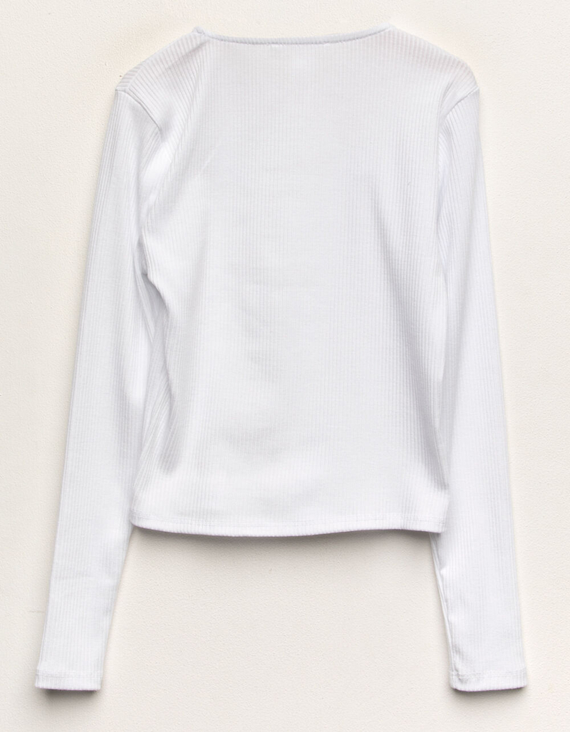 FULL TILT Keyhole Rib Girls Top image number 5