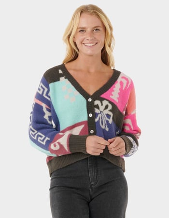 RIP CURL Keepsakes Womens Jacquard Cardigan RIP CURL Keepsakes Womens Jacquard Cardigan Primary Image