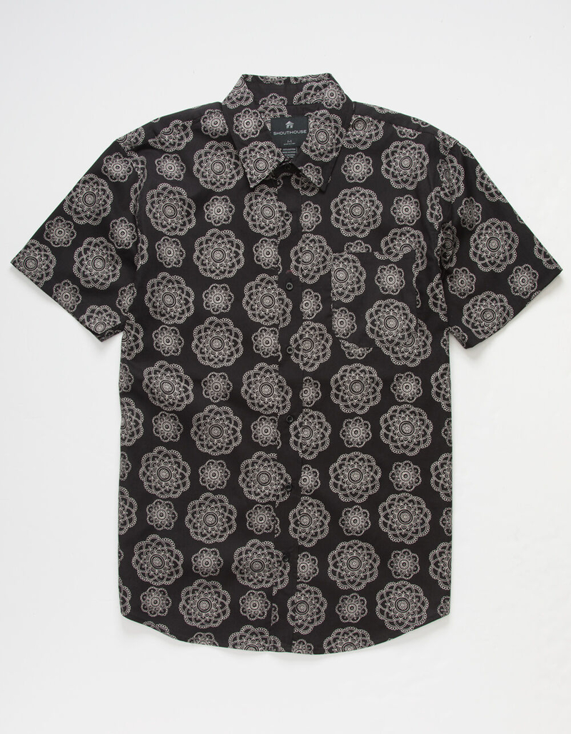 SHOUTHOUSE Mandala Mens Button Up Shirt image number 0