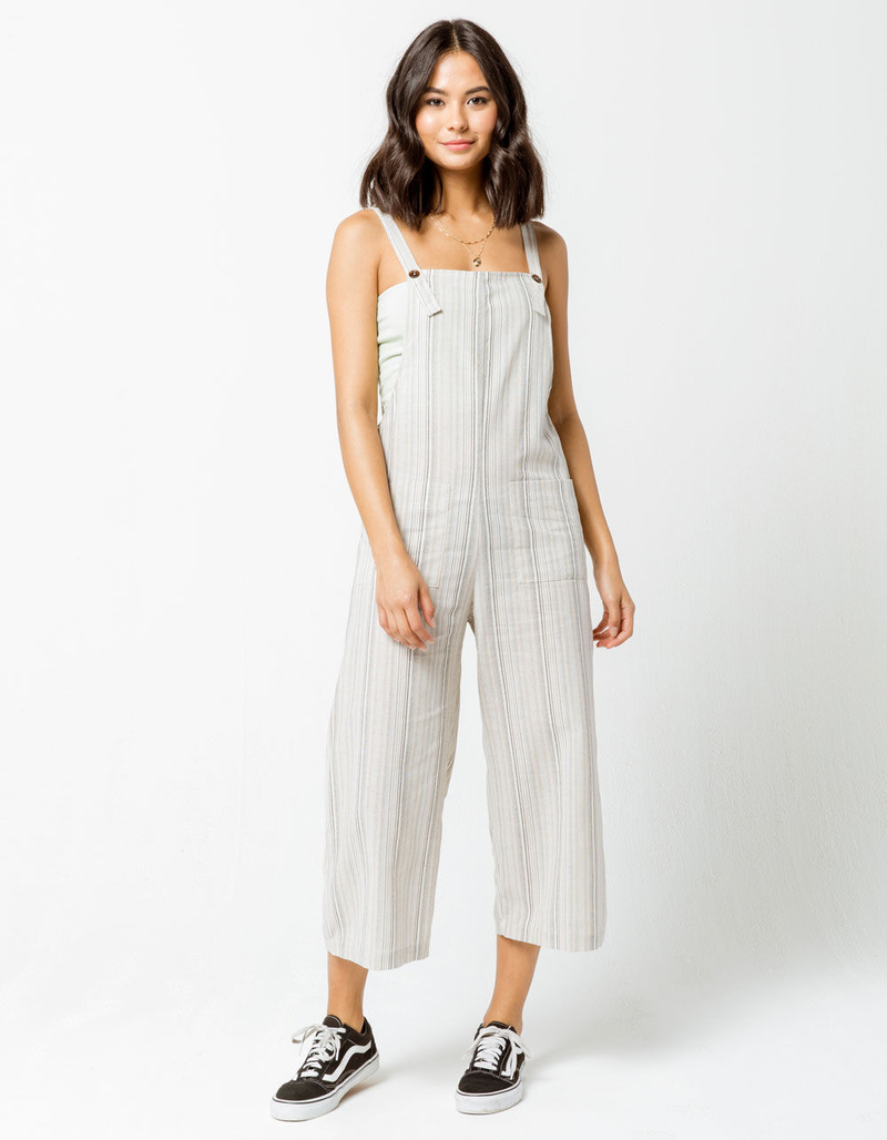 SKY AND SPARROW Stripe Womens Overalls image number 0