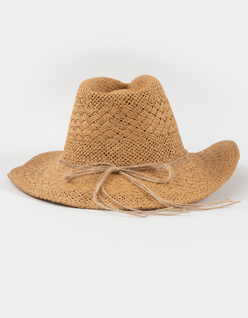 Puka Shell Womens Straw Cowboy Hat image number 3