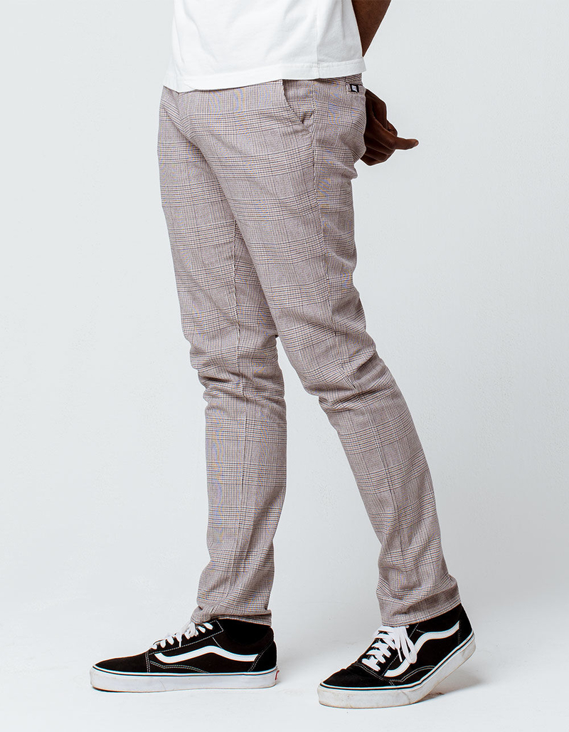 RSQ Seattle Plaid Mens Skinny Taper Chino Pants image number 0