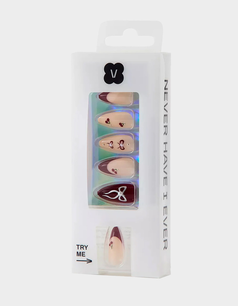 NEVER HAVE I EVER Cherry Cola Almond Press On Nails image number 0