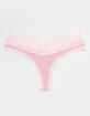 FULL TILT Stretch Cotton Lace Trim Thong image number 1