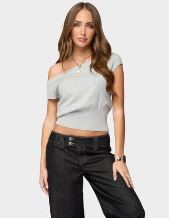 EDIKTED Michaela Off Shoulder Knit Top Primary Image