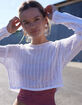 FULL TILT Open Knit Womens Pullover image number 1