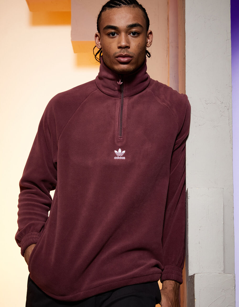 ADIDAS 1/2 Zip Fleece Teddy Mens Sweatshirt image number 0