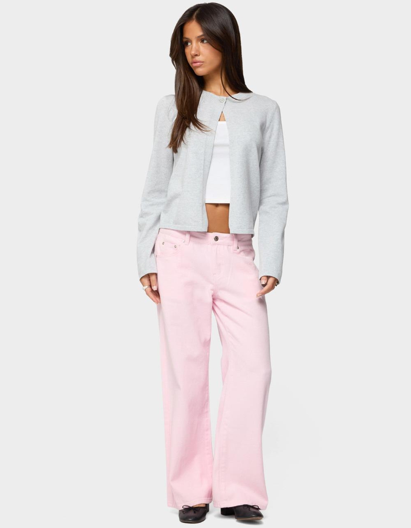 EDIKTED Petite Roman Low Rise Slouchy Jeans image number 3