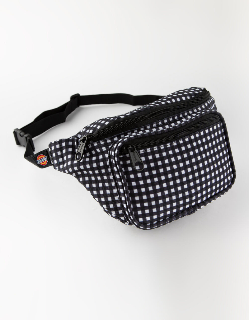 DICKIES Canvas Gingham Black & White Fanny Pack image number 0