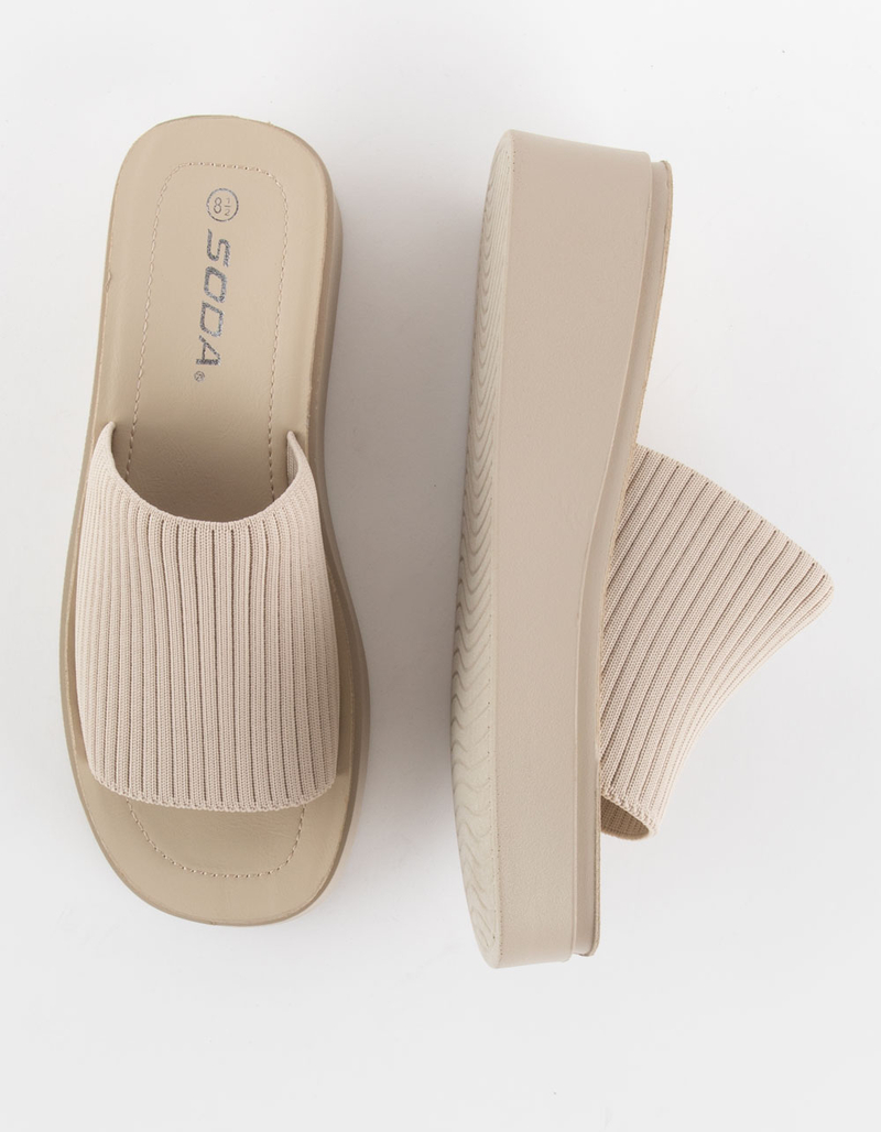 SODA Farley Comfort Womens Platform Slide Sandals image number 4