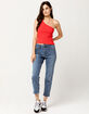 3 GIRLS CLOTHING One Shoulder Red Womens Tank Top image number 4