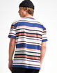 RSQ Oversized Striped Mens Red & Blue T-Shirt image number 4
