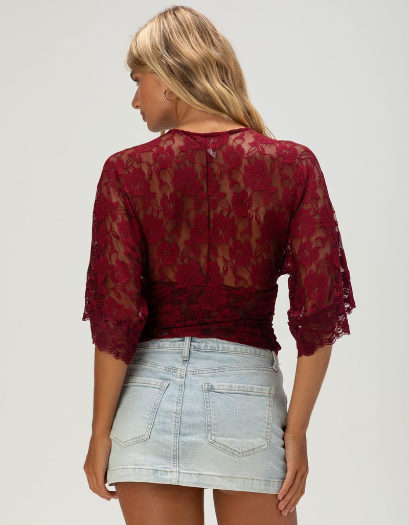 WEST OF MELROSE Womens Lace Top image number 3
