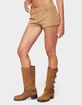 EDIKTED Kyler Corduroy Micro Shorts image number 2