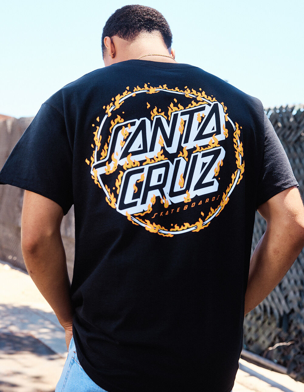 SANTA CRUZ Burnt Opus Dot Mens Tee - BLACK | Tillys