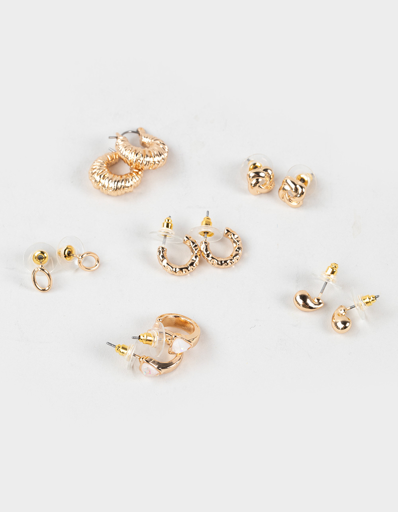 FULL TILT 6 Pack Iridescent/Hoop Earrings image number 0