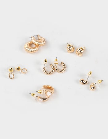 FULL TILT 6 Pack Iridescent/Hoop Earrings Primary Image