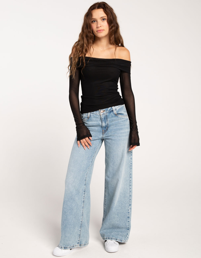 COTTON CANDY LA Off The Shoulder Womens Top image number 3