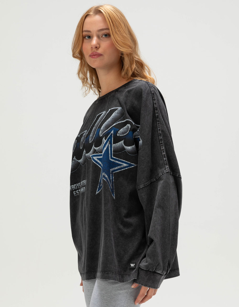 THE WILD COLLECTIVE Dallas Cowboys Womens Long Sleeve Tee image number 2