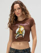 ED HARDY Rhinestone Tiger Womens Baby Tee image number 1