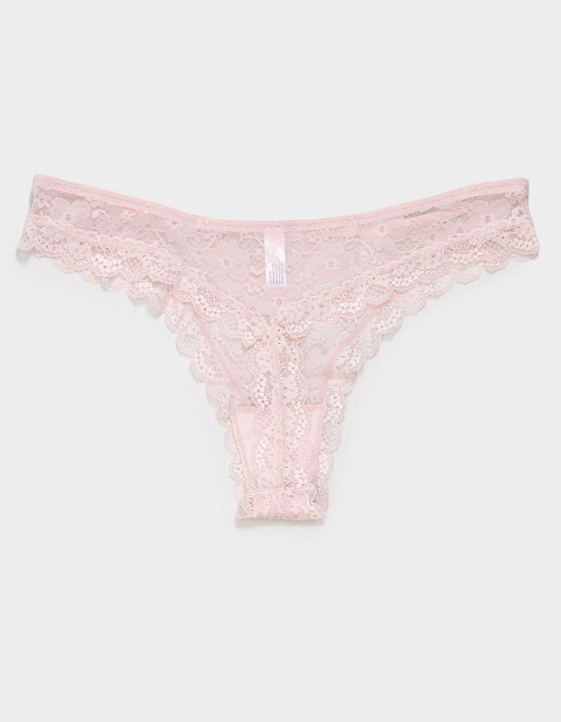 FULL TILT Allover Lace Thong image number 1