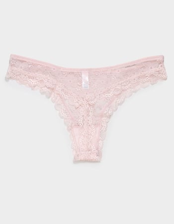 FULL TILT Allover Lace Thong Alternative Image