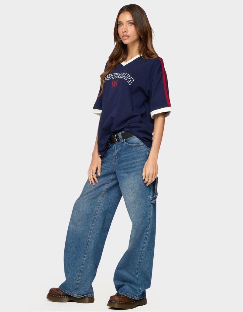 EDIKTED Australia 96 Contrast Oversized Tee image number 3