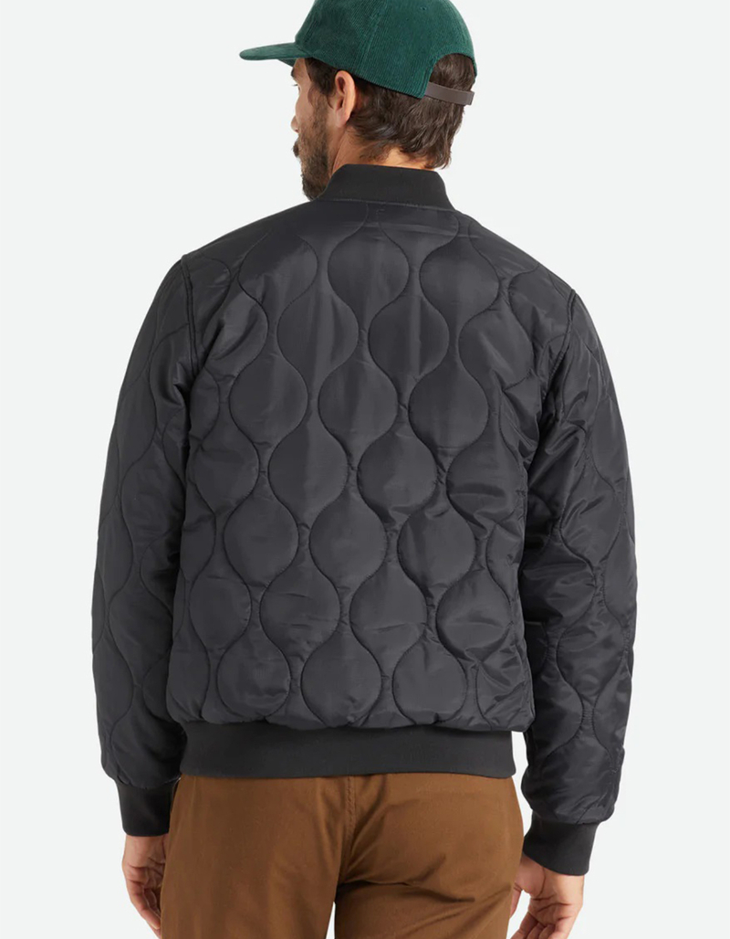 BRIXTON Dillinger Mens Quilted Bomber Jacket image number 5