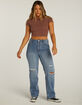 RSQ Womens High Rise Straight Leg Jeans image number 6