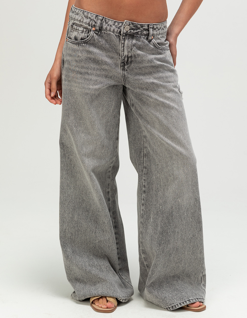 RSQ Womens Low Rise Butterfly Baggy Jeans image number 3