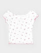 FULL TILT Ditsy Scoop Neck Girls Top image number 1