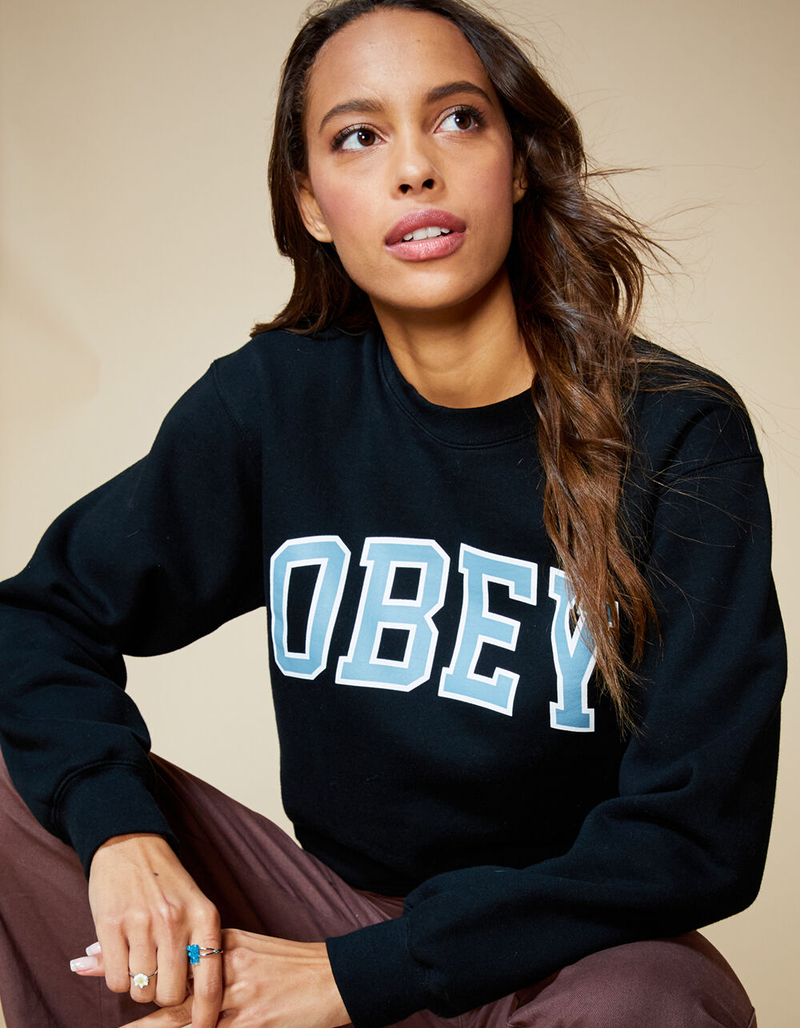OBEY College Womens Crewneck Sweatshirt image number 0