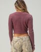 FULL TILT Womens Long Sleeve Thermal Cardigan image number 4