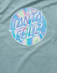 SANTA CRUZ Iridescent Dot Eco Mens Aqua T-Shirt image number 3