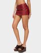 EDIKTED Lace Up Faux Leather Mini Skort image number 2